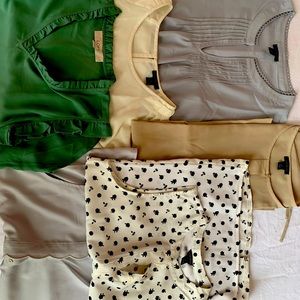 Lot of 6 ANN TAYLOR blouses EUC